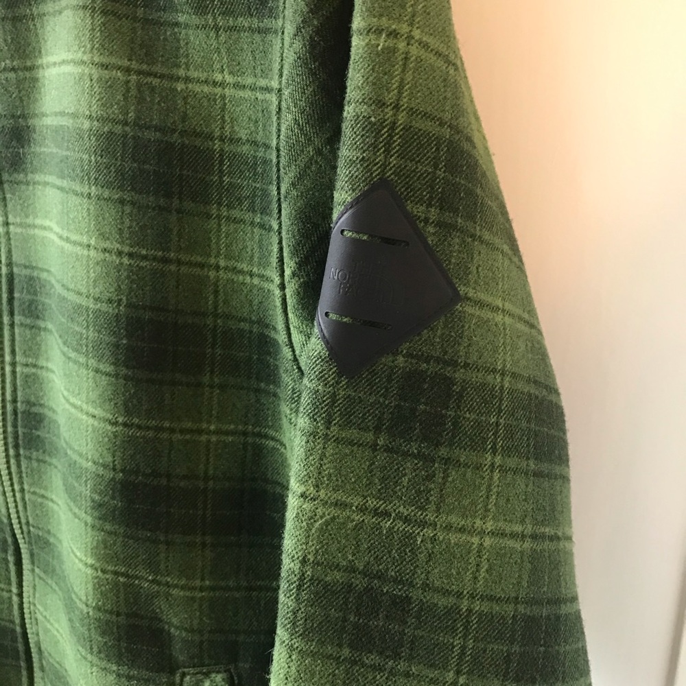 North Face Outbound Plaid Zip Fleece Hoodie Sage S - Picture 2 of 10